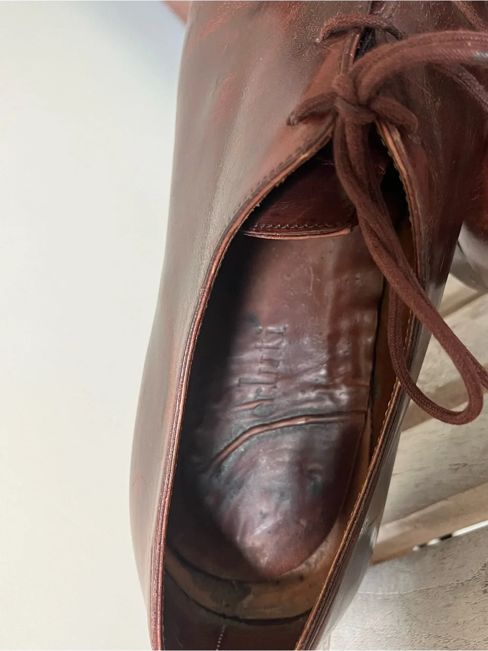 Berluti Paris Venezia Leather Wholecut Derby Shoes Brown Patina Italy